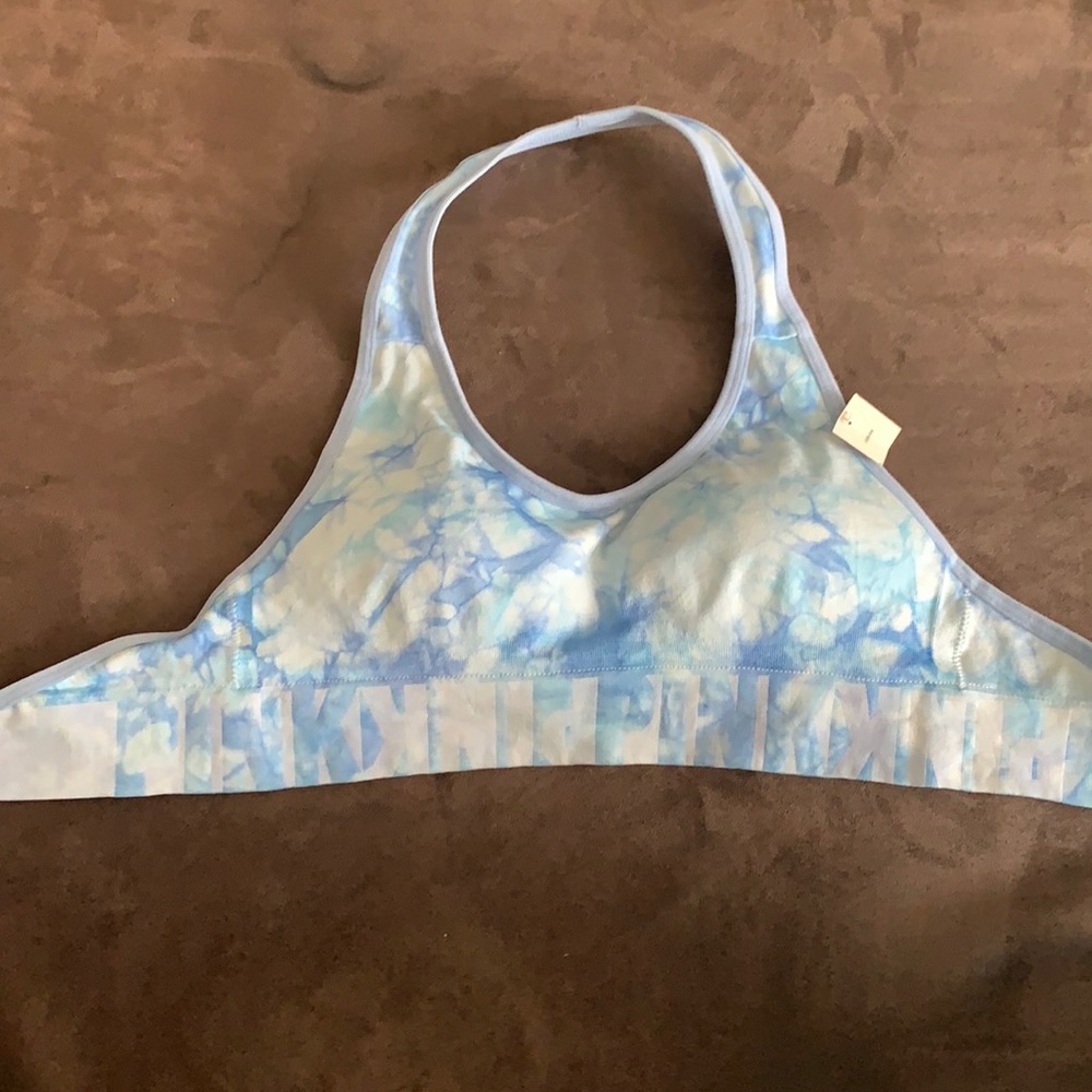 Victoria’s Secret PINK blue print halter bra
